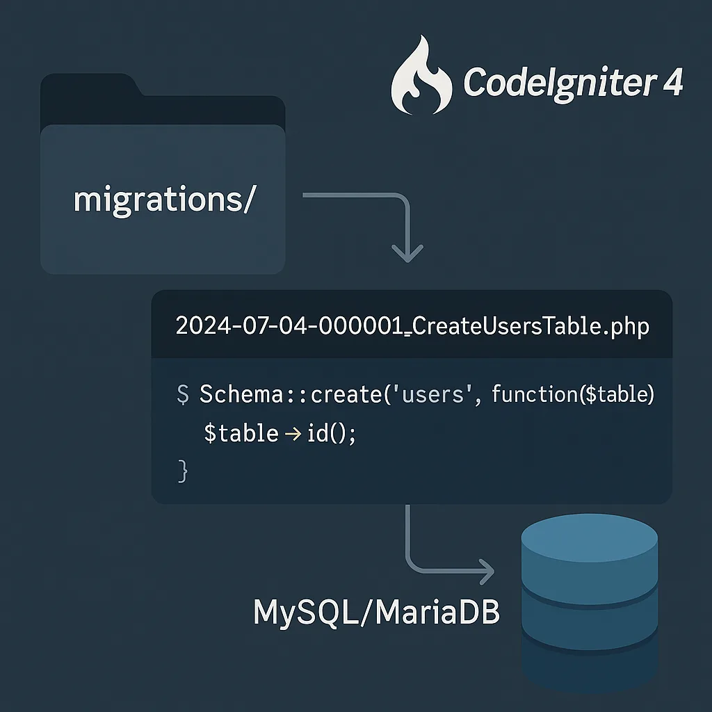Codeigniter 4+ – Database Migrations