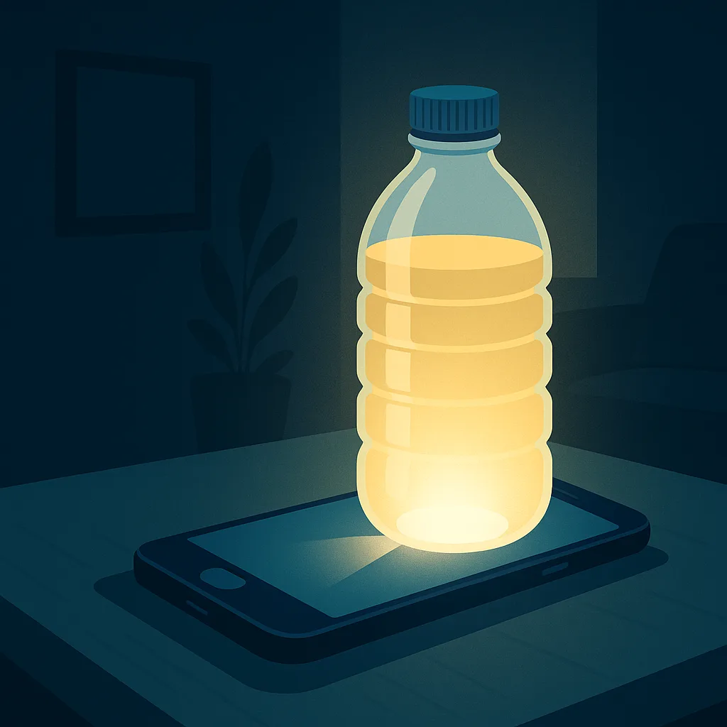 💡 Life Hack #4: Make a Lantern with Your Cell Phone and a Water Bottle